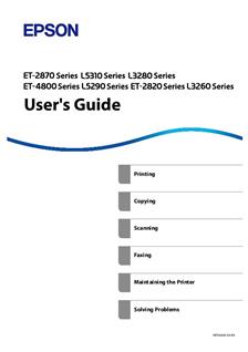 Epson EcoTank L 5310 manual. Camera Instructions.